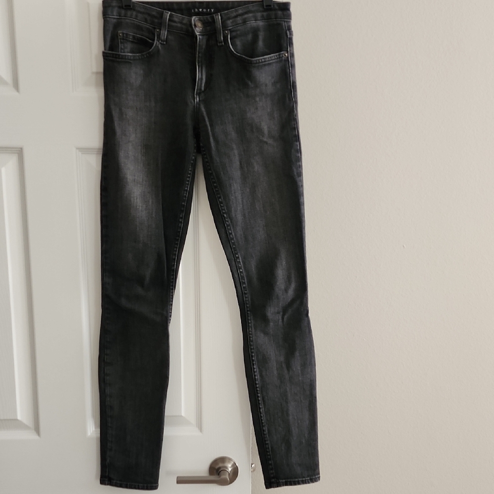 Theory Women's Charcoal Skinny Jeans